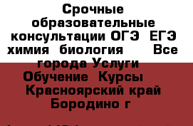 Срочные образовательные консультации ОГЭ, ЕГЭ химия, биология!!! - Все города Услуги » Обучение. Курсы   . Красноярский край,Бородино г.